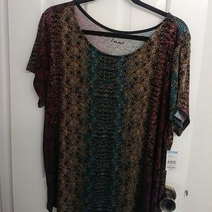 **Price drop** Multi snakeprint hi lo top